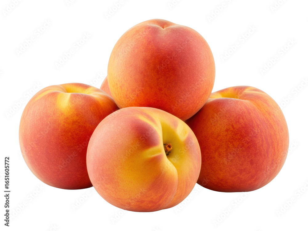 Fresh juicy peaches farm market food natural setting healthy eating concept isolated on transparent background Fresh juicy peaches farm market food natural setting healthy eating concept isolated on transparent background