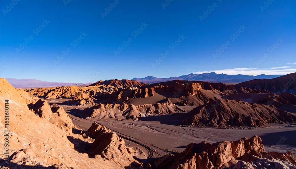 Naklejka premium Panoramic view of colorful desert landscape.