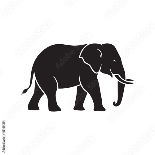 majestic elephant outline vector illustration for conservation branding safari and animal print designs