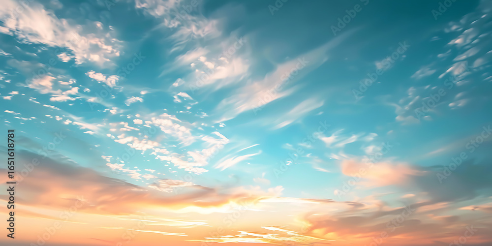 Obraz premium Sunset sky with clouds