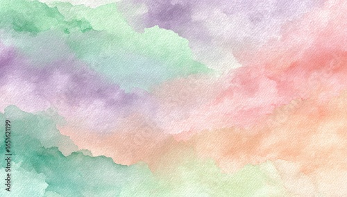 Abstract watercolor washes in pastel colors
