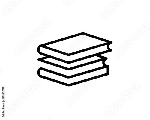stack of books textbook old vector art