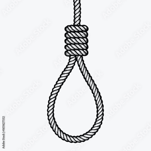 noose on a white background