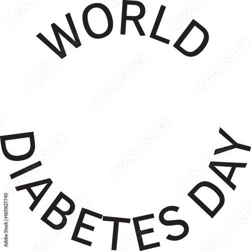 Diabetes silhouette vector on white background