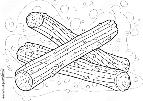 Delightful churros illustration for culinary projects and design