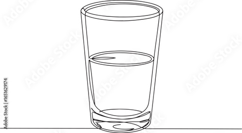 Elegant simplicity glass, delicate line art illustration showcas
