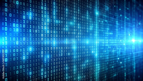 Wallpaper Mural Binary Code Data Stream Background. Torontodigital.ca