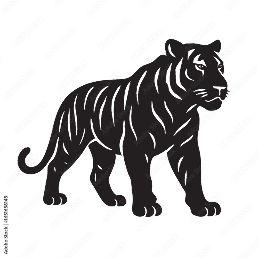 Obraz premium tiger vector illustration