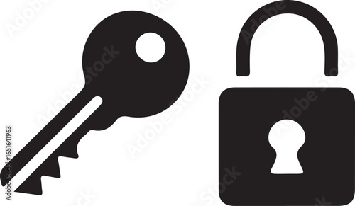 Security and Data Protection Glyph Icons Set Vector Illustration, Fingerprint Icon Set for Biometric Identification and Security, Web Security, Privacy, and Authentication Symbols for UI Design.