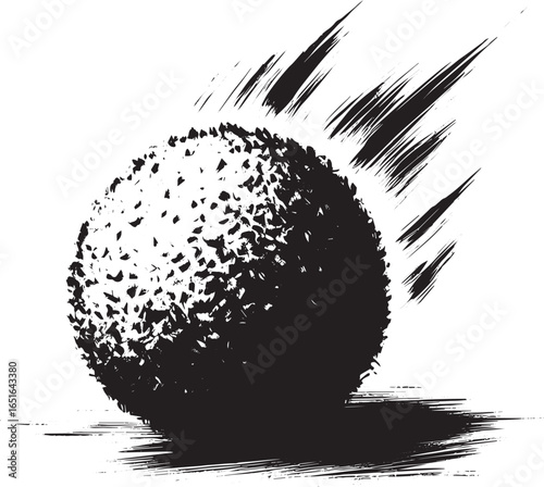 Elegant sumi-e arancini illustration showcases artistic brush st