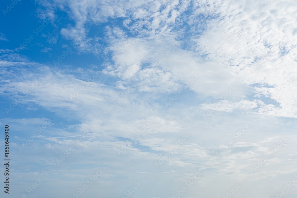 Blue Sky with Scattered White Clouds High resolution image of a daytime sky Blue Sky with Scattered White Clouds High resolution image of a daytime sky