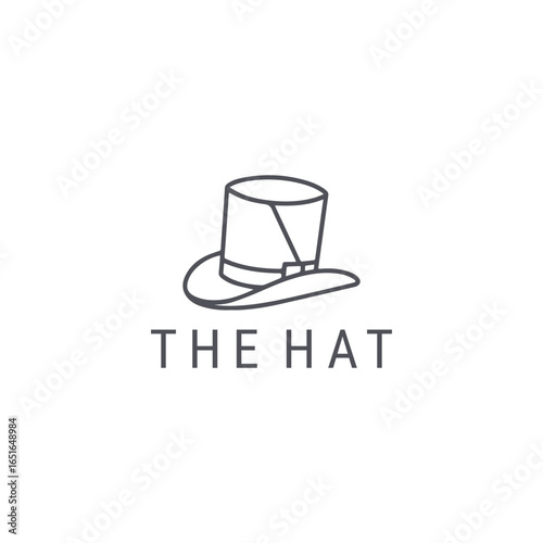 Hat logo with simple, stylish design for modern and versatile branding.