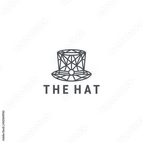 Hat logo with simple, stylish design for modern and versatile branding.