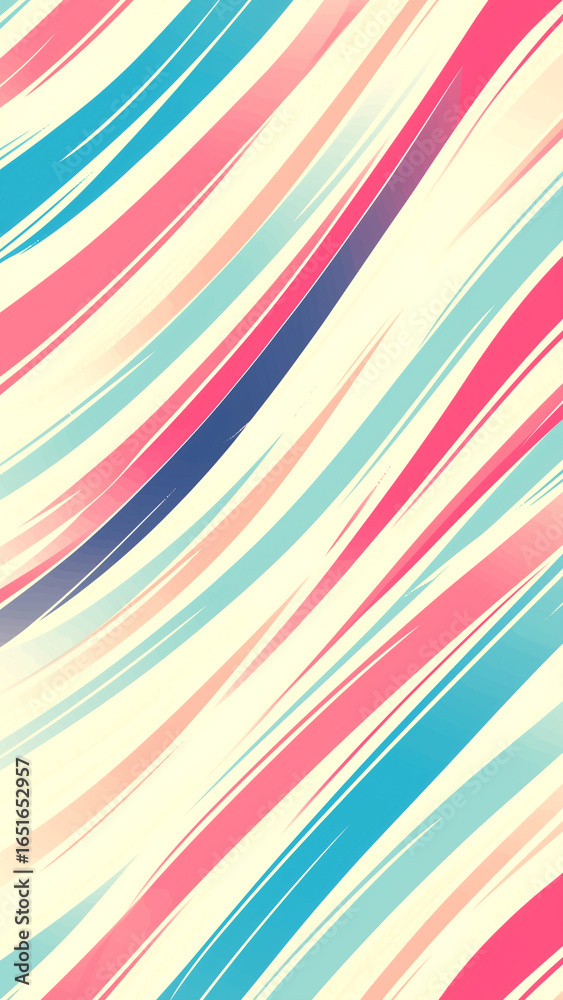 Obraz premium ピンクと水色のパステルカラーで描かれた斜めのストライプ