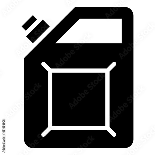 Icon of a jerrycan or fuel container related to fuel, energy, or chemicals to explain about fuel or storage container.