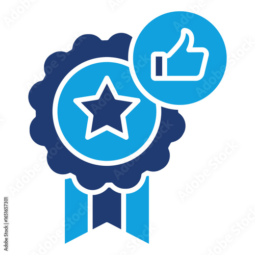Credibility Flat Blue Icon