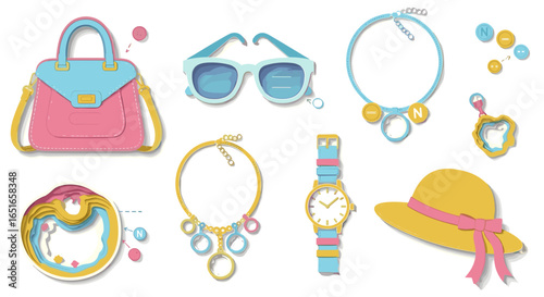 Illustration showcasing a variety of outdoor adventure and sport equipment