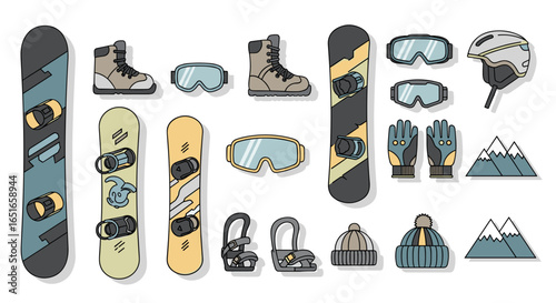Illustration showcasing a collection of various carpentry and woodworking tools