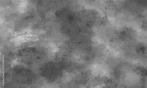 アナログ風ベクター紙質テクスチャ/背景素材/手描きのにじみ質感と飛沫の黒い水彩画