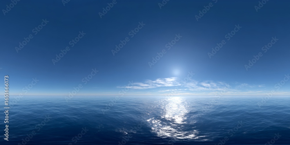 Obraz premium Ocean horizon view 360 degree hdr panorama