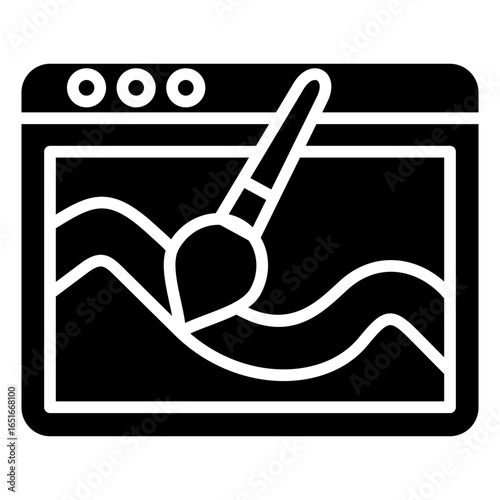 Digital Art Glyph Icon