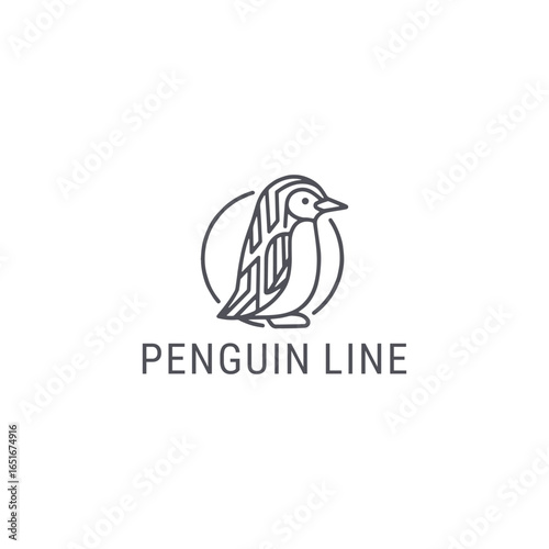 Penguin logo with cute, friendly design for charming and approachable branding.