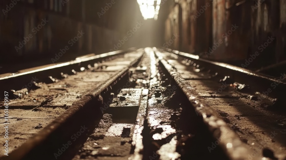 Obraz premium Subway Tunnel with Soft Light and Subtle Shadows