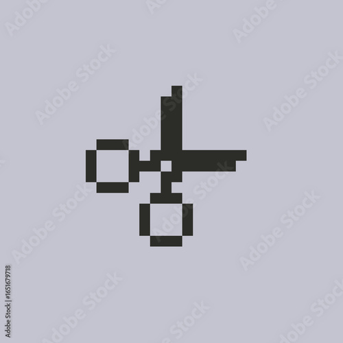 scissors in pixel art style