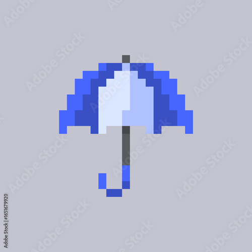 umbrella in pixel art style