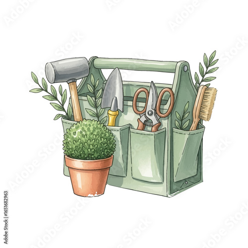 Gardener's Tool Kit Illustration
