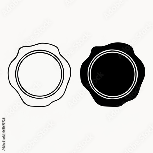 wax seal vector illustration