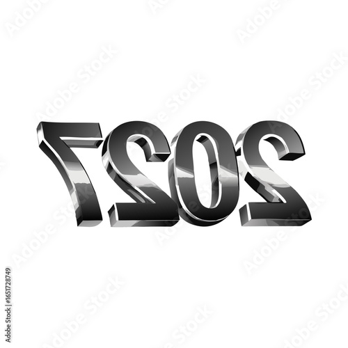 Futuristic metallic 3d rendered letters spelling out sos with a glossy chrome finish against a stark black background