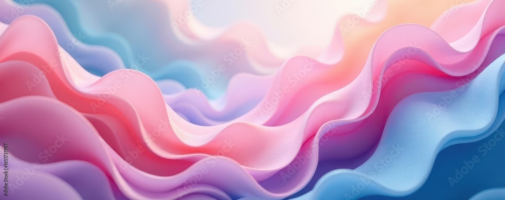 Obraz premium Soft pastel hues, flowing lines & organic forms, design, shape
