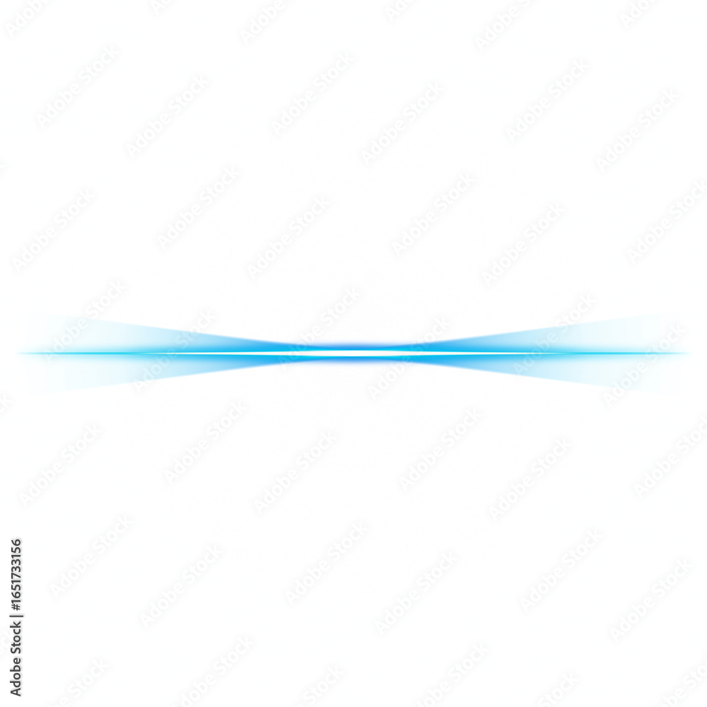 Obraz premium Blue glowing horizontal light band with gradient background 