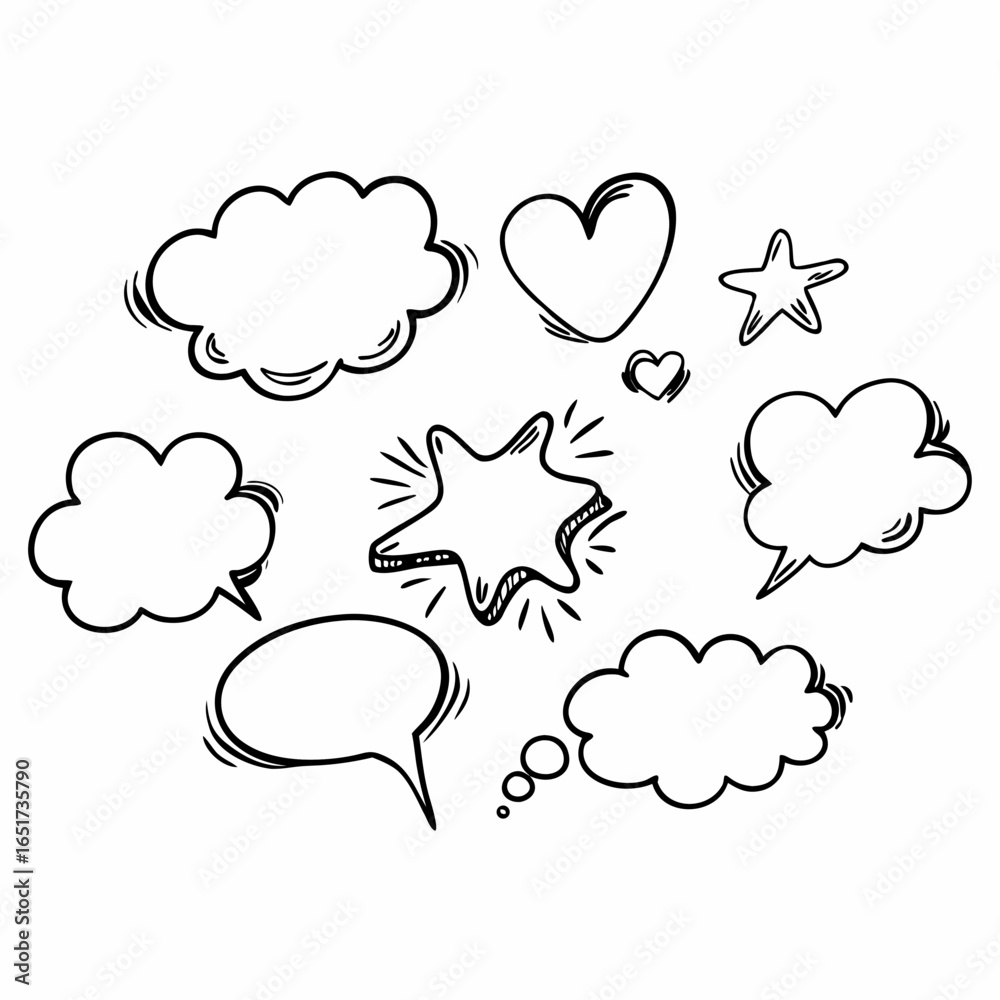 Obraz premium set of comic speech bubbles with any shape