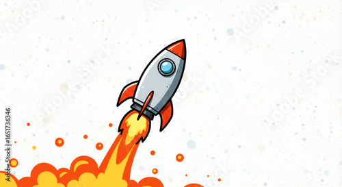 space rocket vector illustration