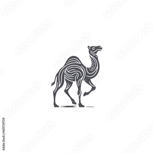 Camel logo with strong, resilient design for adventurous and enduring branding.
