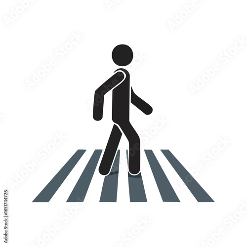 An icon of a person crossing a zebra cross