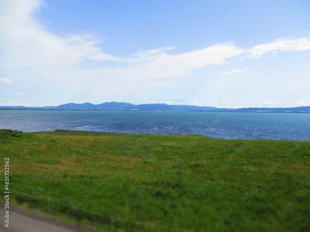 Obraz premium Lake Saroma, Hokkaido, Japan - Diorama Effect