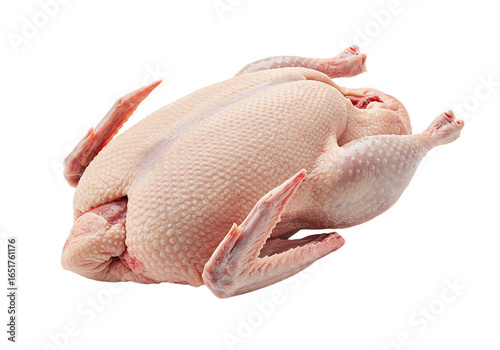 Fresh raw whole duck isolated on transparent background
