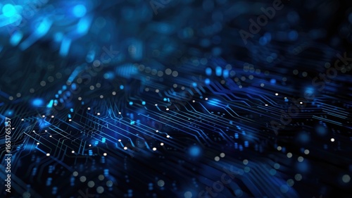 Abstract picture micro light sparkling particle represent data flow vivid flowing wave with high tech background, create digital effect scene perfect for energetic and fantasy wallpaper design. AIG53.