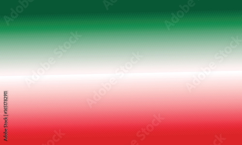 Degradado tricolor en horizontal de color verde blanco y rojo 