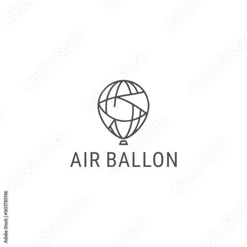 Air balloon logo with colorful, uplifting design for adventurous and cheerful branding.