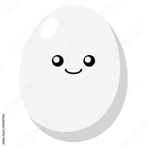 たまご　タマゴ　卵　イラスト　かわいい　キャラクター　ベクター　白