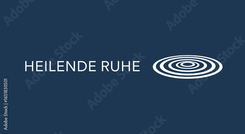 Heilende Ruhe. Logo mit Wellen oder Schwingungen für Wellness, Meditation und Entspannung.