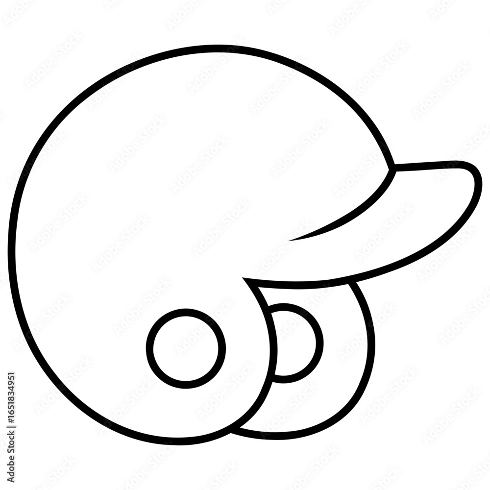 Obraz premium Helmet Baseball Player Icon Vector
