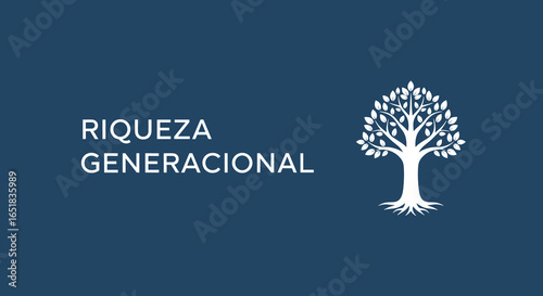 RIQUEZA GENERACIONAL. Concepto de finanzas, legado familiar y crecimiento económico. Símbolo de árbol para la herencia y la invesrsión a largo plazo.