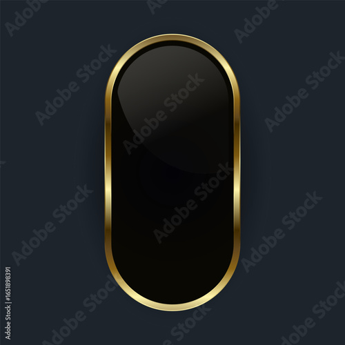A Luxury sleek black center framed with radiant gold, symbolizing timeless class and sophistication. vector illustration