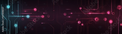 Abstract dark background with vibrant glowing red and blue neon lights creating a futuristic and cinematic visual effect for modern digital art and design projects.