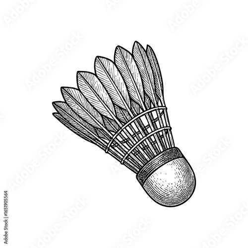 badminton shuttlecock isolated on white backgound